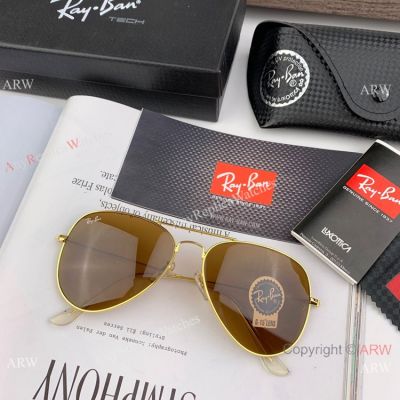 Best Replica Ray-Ban Aviator Sunglasses - Brown Sunglasses